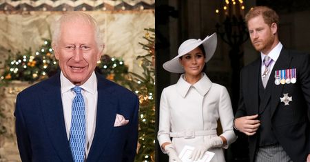 Król Karol III pominął Harry'ego i Meghan w świątecznym orędziu. "Nie skupiał się na słabych stronach rodziny"