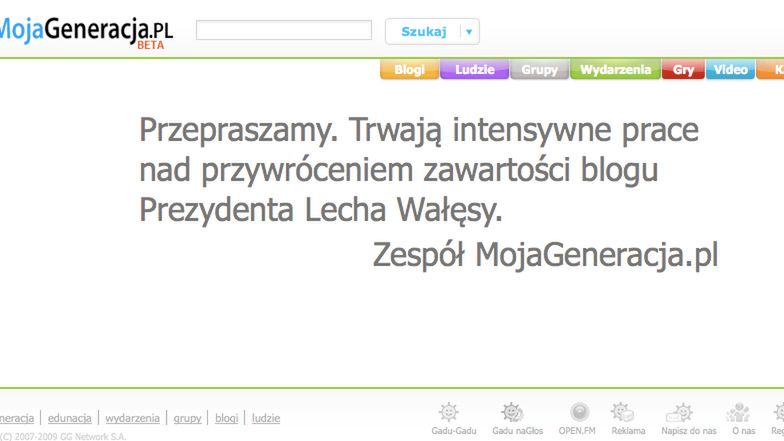 Blog Lecha Wałęsy zhackowany 1