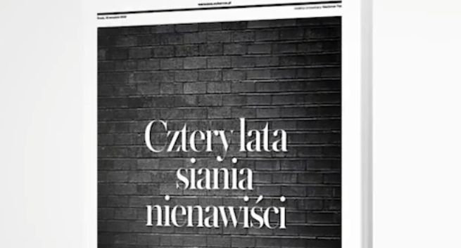 „Cztery lata siania nienawiści” - „Gazeta Wyborcza” z kolejną „Czarną księgą PiS”