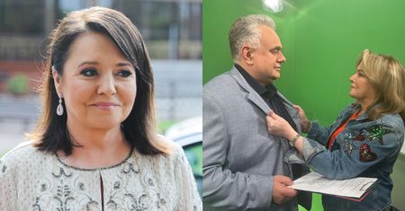Młodzieżowa Danuta Holecka wspiera swojego pracodawcę za kulisami. "Ostatnie poprawki". Dobrze jej w jeansie? (FOTO)