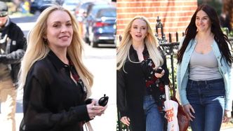 Lindsay Lohan i jej ODMIENIONE LICO meldują się na planie serialu. Towarzyszyła jej ciemnowłosa Shailene Woodley (ZDJĘCIA)