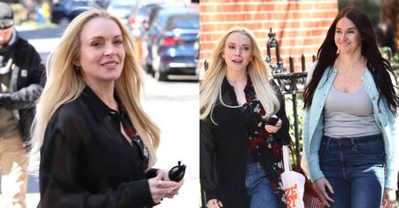 Lindsay Lohan i jej ODMIENIONE LICO meldują się na planie serialu. Towarzyszyła jej ciemnowłosa Shailene Woodley (ZDJĘCIA)