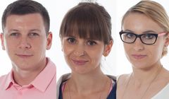 Maciej Mszyca, Ewelina Stasiuk i Kamila Paszczak w dziale obsługi klienta Vizeum