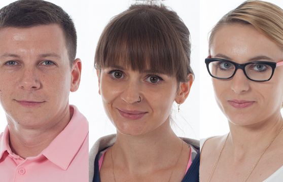 Maciej Mszyca, Ewelina Stasiuk i Kamila Paszczak w dziale obsługi klienta Vizeum