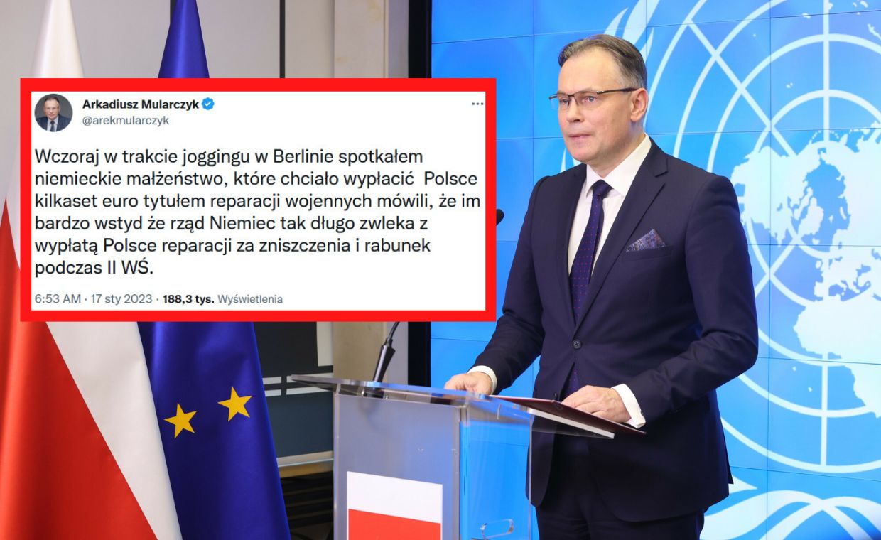 Wiceminister spraw zagranicznych zakpił na Twitterze z kanclerza Niemiec