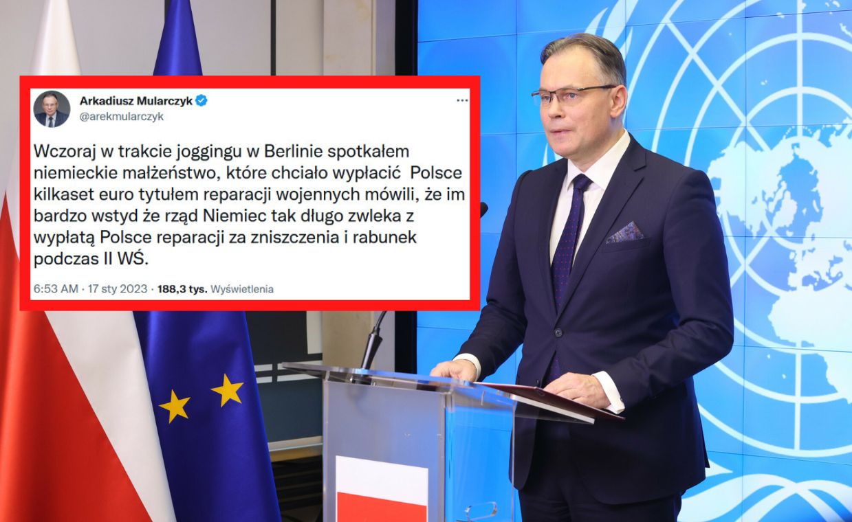 Wiceminister spraw zagranicznych zakpił na Twitterze z kanclerza Niemiec