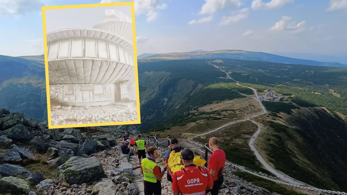 Zimowa aura na Śnieżce w środku wiosny. GOPR ostrzega turystów