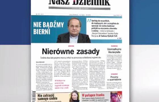 Wpływy wydawcy „Naszego Dziennika” zmalały o 8 proc. Wynik netto w dół o 4,7 mln zł, apel do czytelników