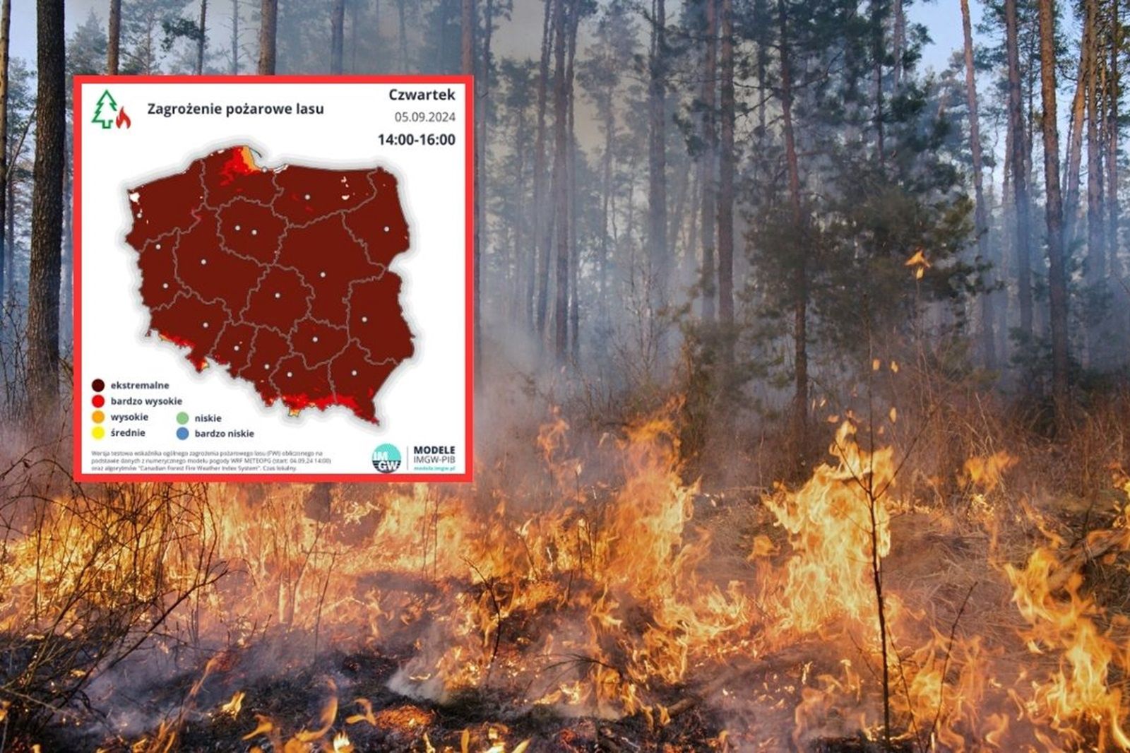 Ogromne zagrożenie pożarowe w Polsce
