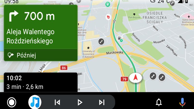 Yanosik w Android Auto
