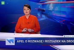 "Wiadomości" apelują o rozwagę na drodze. I uderzają w polityka PO