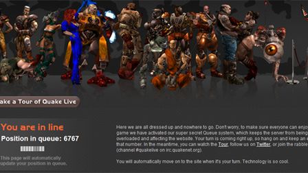 Ludzie czekają w kolejce aby zagrać... w Quake Live 1
