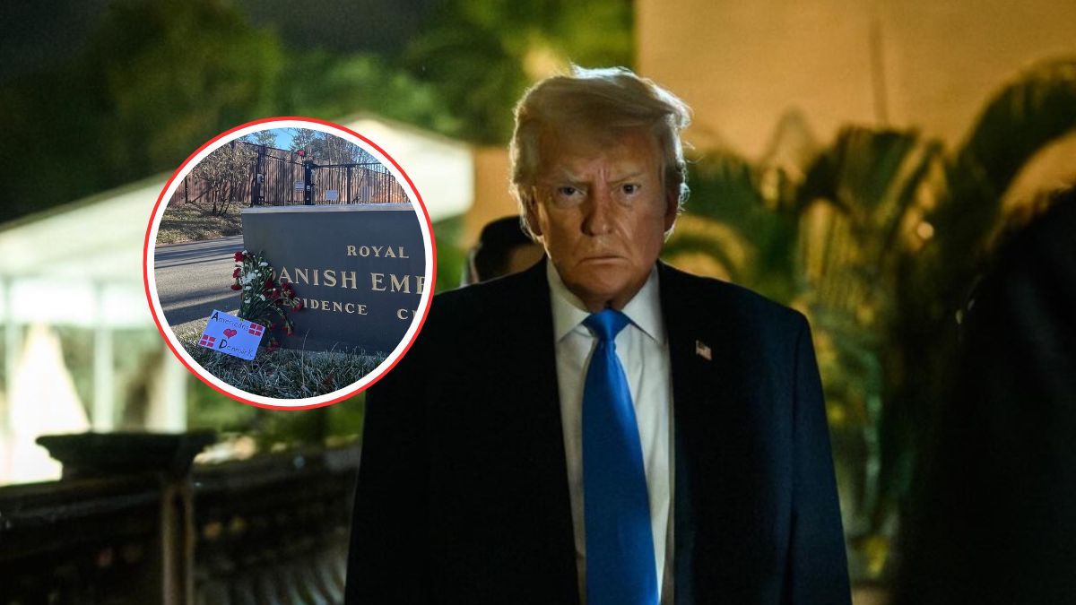 Symboliczny gest pod ambasadą Danii