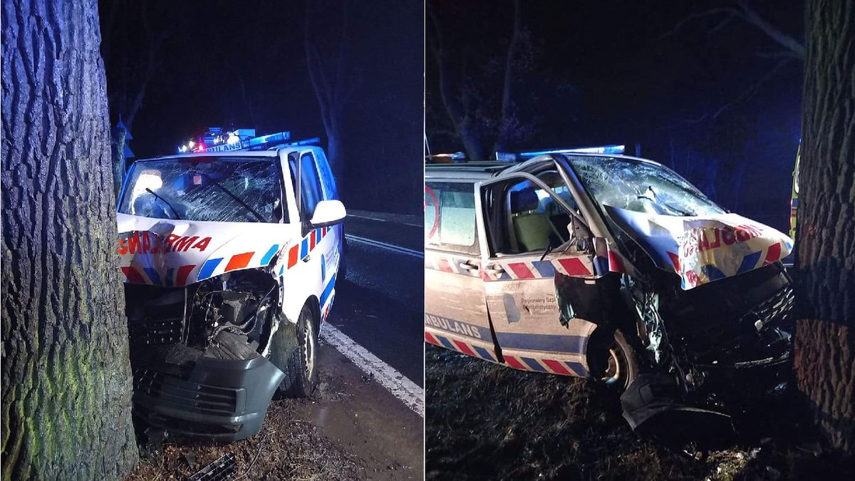 Wypadek karetki pod Bydgoszczą