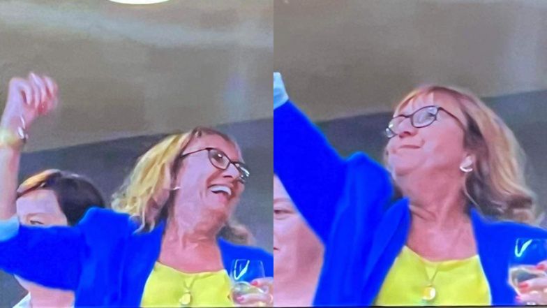 Iwona Lewandowska na meczu