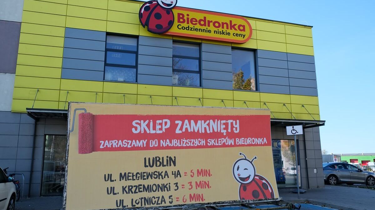 Biedronka zamknęła swój sklep przy ul. Hutniczej w Lublinie
