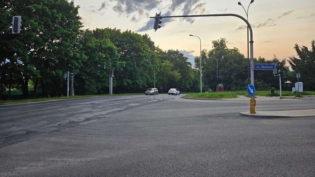 Skrzyżowanie al. Warszawskiej z ul. Zbożową w Lublinie