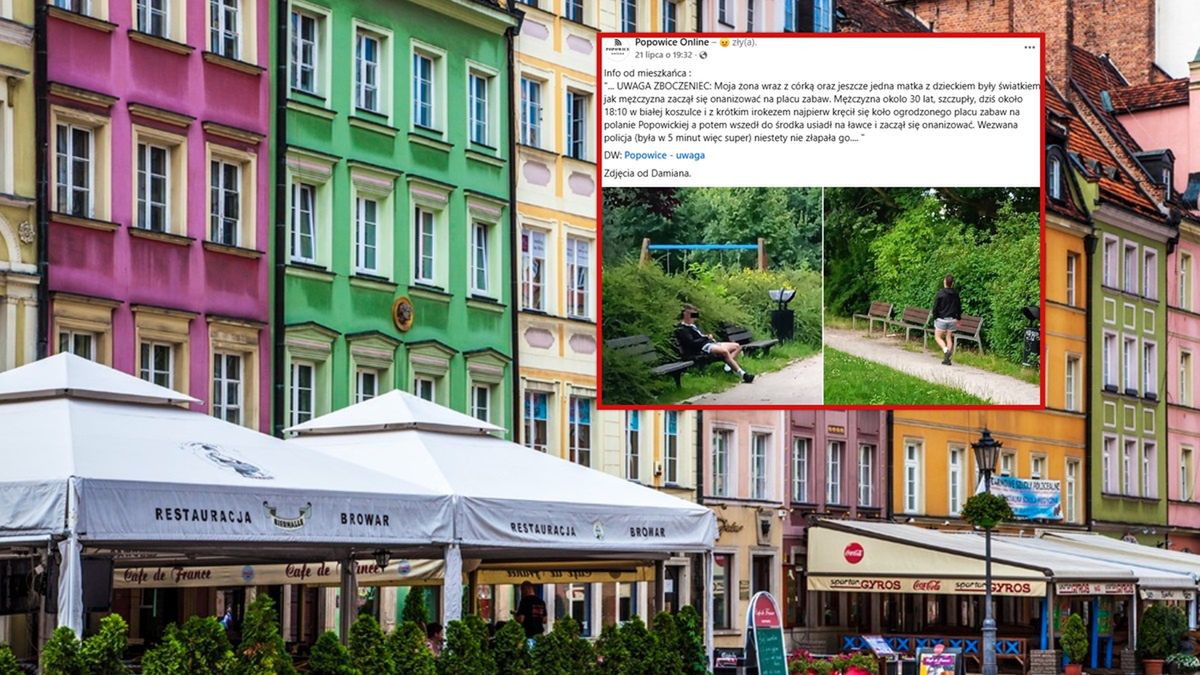 Mężczyzna był widziany na placu zabaw.