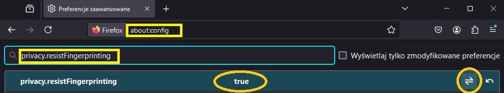 zaawansowane ustawienia firefox