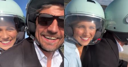 Agnieszka Kaczorowska wtula się w Marcina Rogacewicza i ogłasza: "Rozpoczynamy jazdę bez trzymanki"