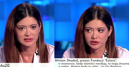 Miriam Shaded apeluje w TVP Info: "Nie wpuszczać imigrantów do Europy, karać i deportować. Nie możemy dawać przywilejów muzułmanom!"