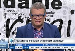 Drugie i ostatnie śniadanie mistrzów. Marcin Meller pożegnał się z widzami TVN24