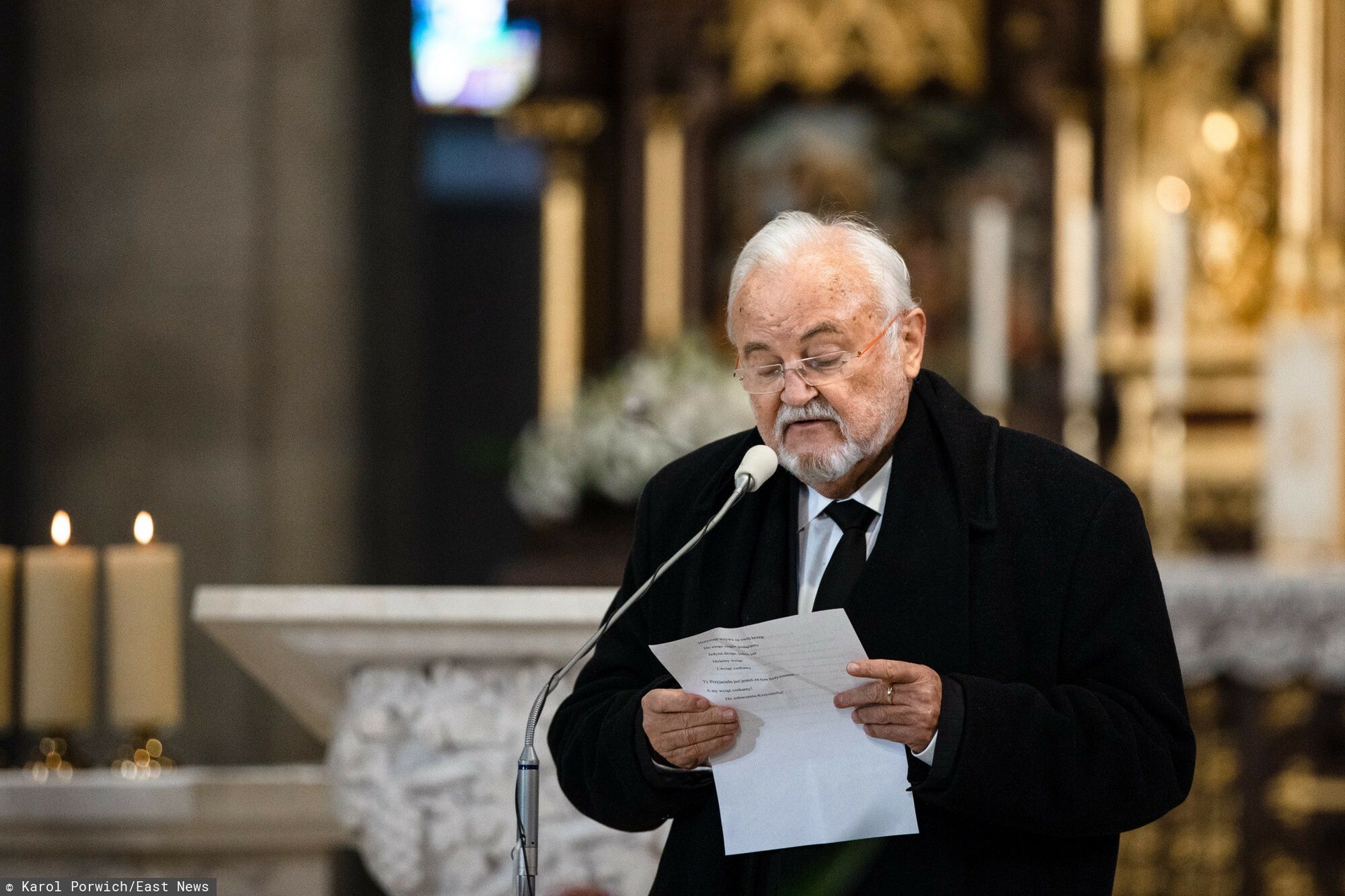 Andrzej Kosmala przemawia na pogrzebie Krawczyka