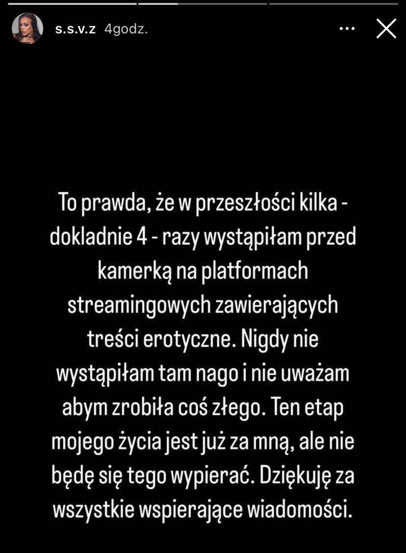 Sofia Siwoka przyznaje się do występu na kamerkach