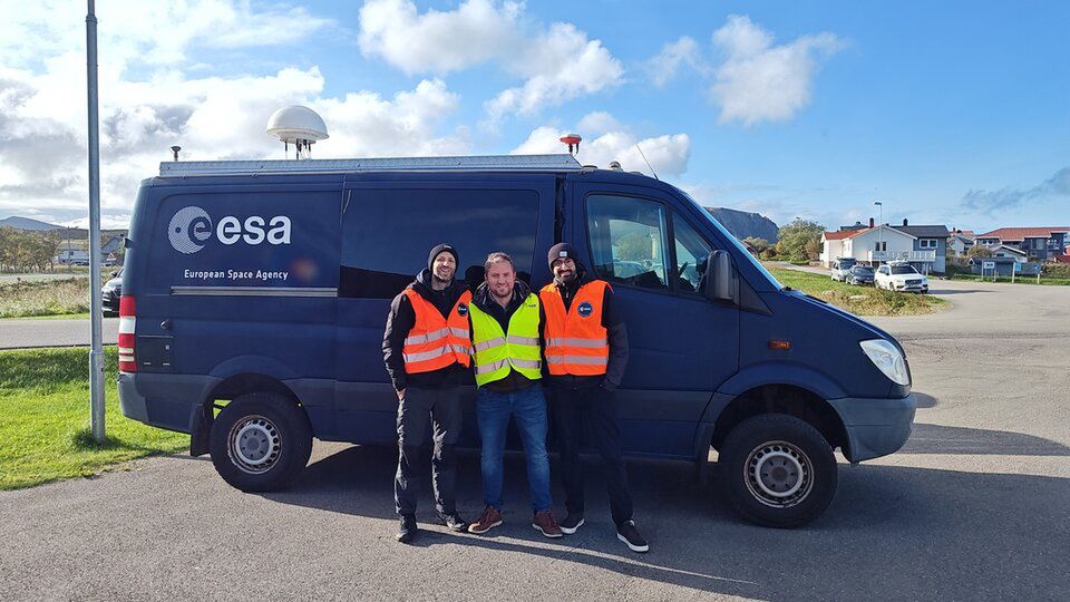 ESA vehicle testing satellite navigation and communication
