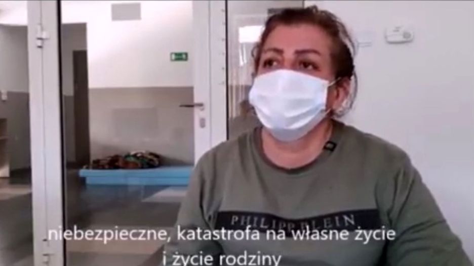 Irakijka na nagraniu Straży Granicznej. "Chce wrócić" 