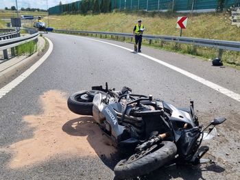 Wypadek motocyklisty na A1. 28-latek nie dostosował prędkości