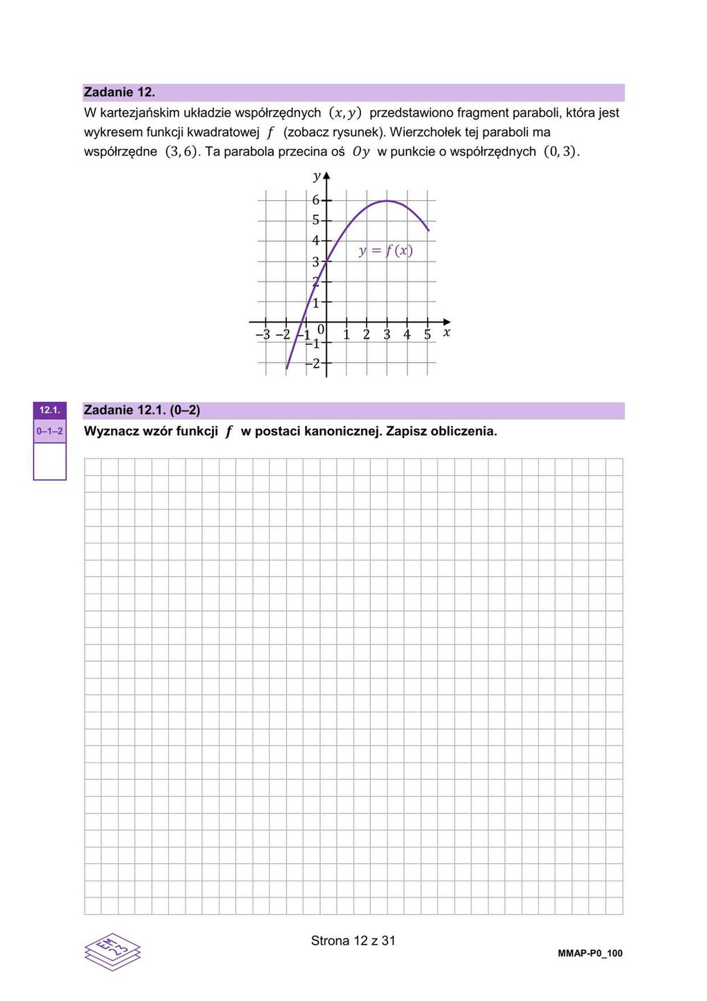 Arkusz z matematyki: Matura 2025