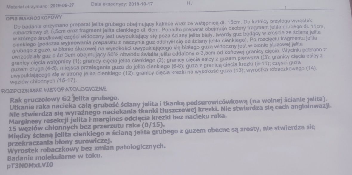 Kolonoskopia ujawniła raka