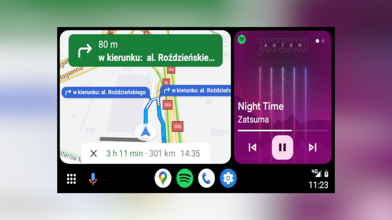 Android Auto i interfejs Coolwalk