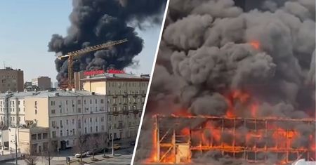 Kłęby dymu nad Moskwą. Nagrania krążą w sieci