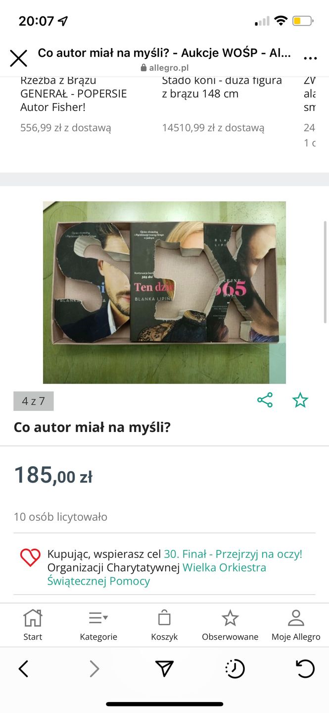 Porwane książki Blanki Lipińskiej na aukcji WOŚP