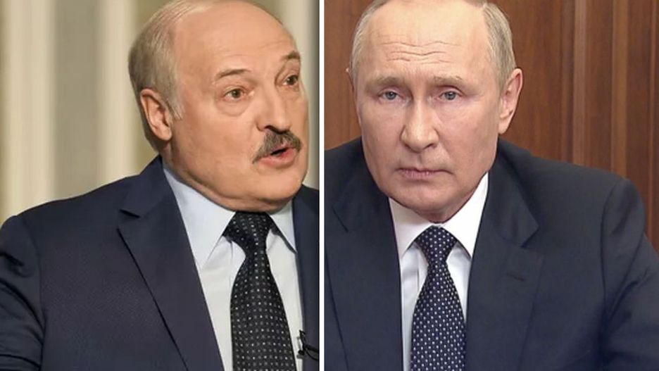 Alaksandr Łukaszenka i Władimir Putin - dyktatorzy Białorusi i R