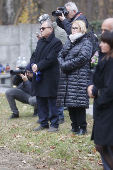 Tadeusz Chudecki, Ilona Łepkowska - pogrzeb Krzysztofa Kiersznowskiego