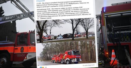 Wypadek wojskowej cysterny. Akcja służb na DK 65