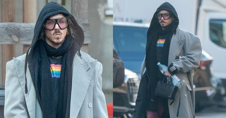 Zakapturzony Michał Szpak snuje się po warszawskich uliczkach. Poznalibyście go w takim wydaniu?