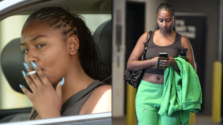 Dawno niewidziana Sasha Obama zaciąga się papierosem zaraz po wizycie w SPA (ZDJĘCIA)