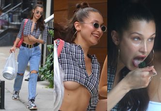 Bella Hadid świeci biustem w drodze na lunch z przyjaciółkami