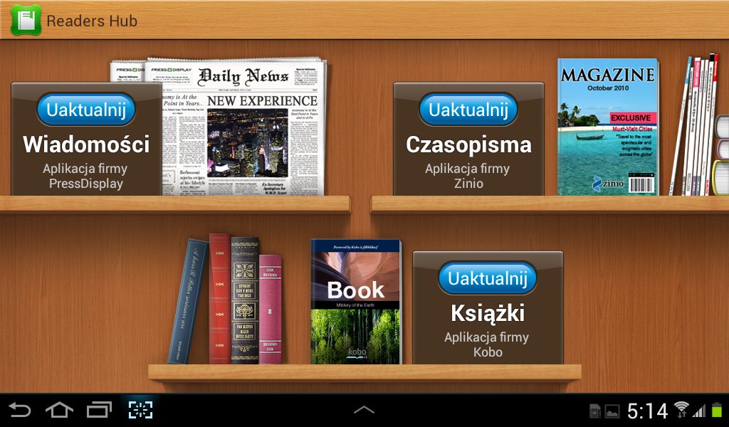 Readers Hub w Galaxy Tabie 2 7.0 (fot. wł.)