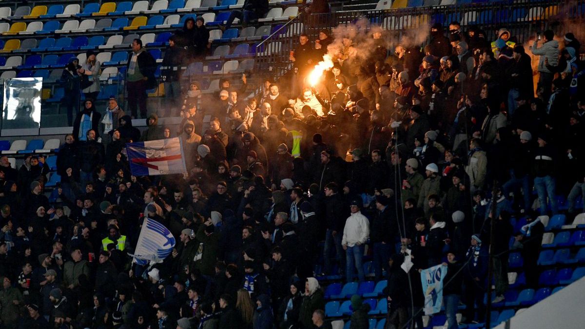 kibice Lazio na meczu z Napoli