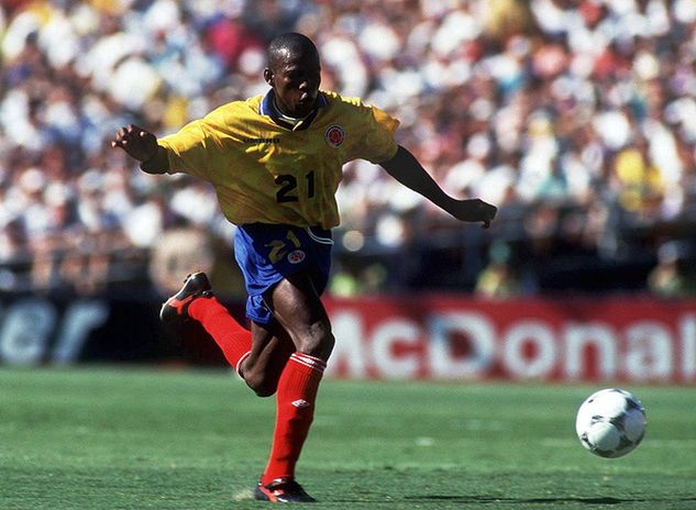 Faustino Asprilla w trakcie MŚ 1998 / fot. Henri Szwarc/Bongarts/Getty Images