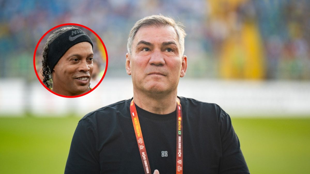 Getty Images / Marcin Golba/NurPhoto / Na zdjęciu: Dariusz Michalczewski i Ronaldinho (w kółku)