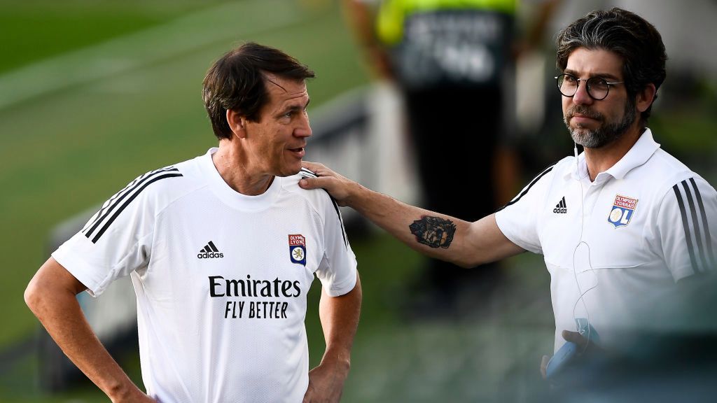 Rudi Garcia i Juninho Pernambucano (z prawej)