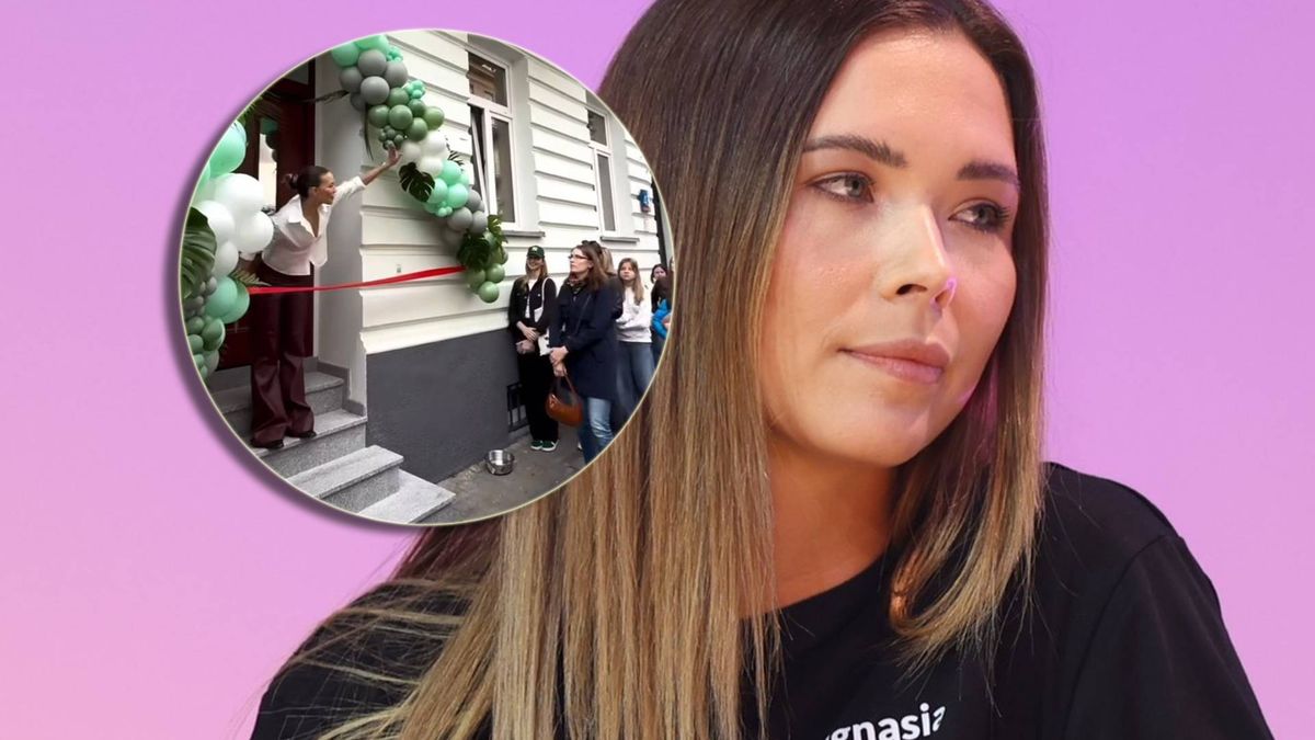 Sandra Kubicka i tłumy przed jej lokalem