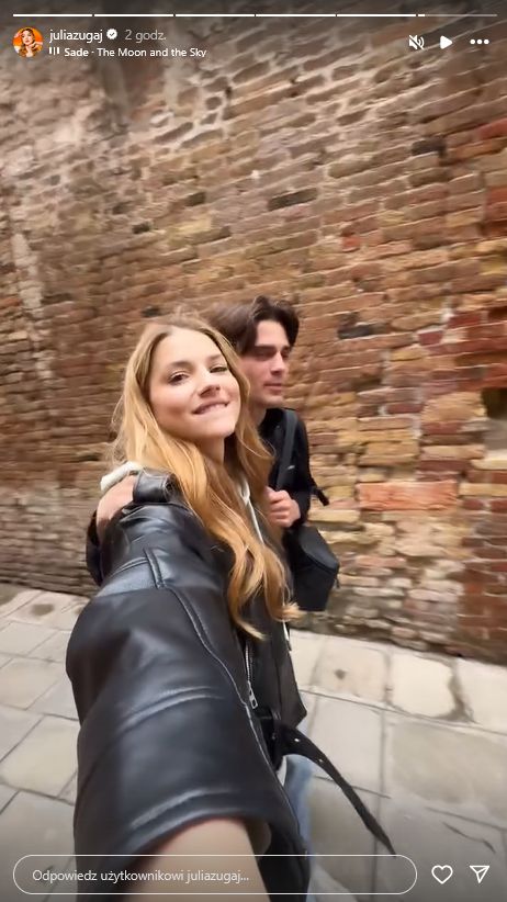 Julia Żugaj w Wenecji z Kacprem Dworniczakiem