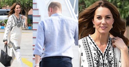 Kate Middleton w tunice i książę William w wygniecionej koszuli żegnają się z Pakistanem (ZDJĘCIA)